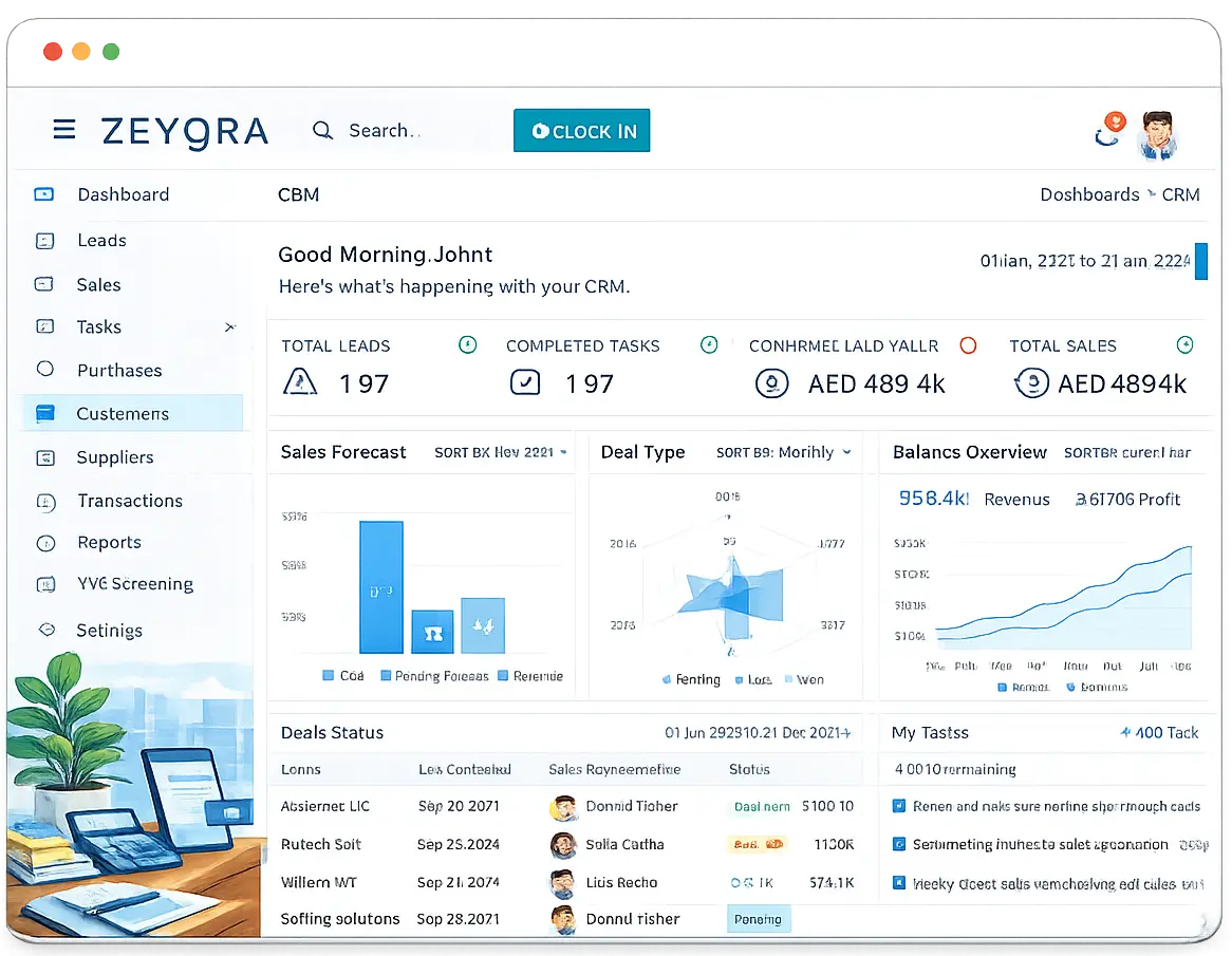 Zeyora dashboard illustration