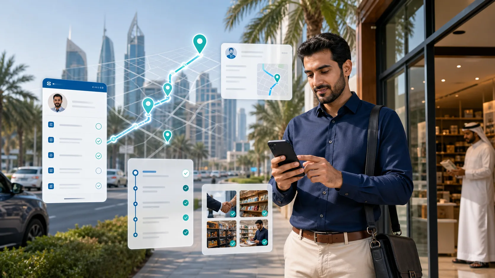 Field sales tracking software with mobile CRM app GPS route and visit proof workflow